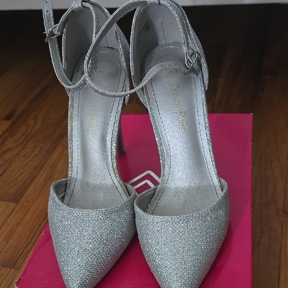 Dream Pairs Women's Silver Heels